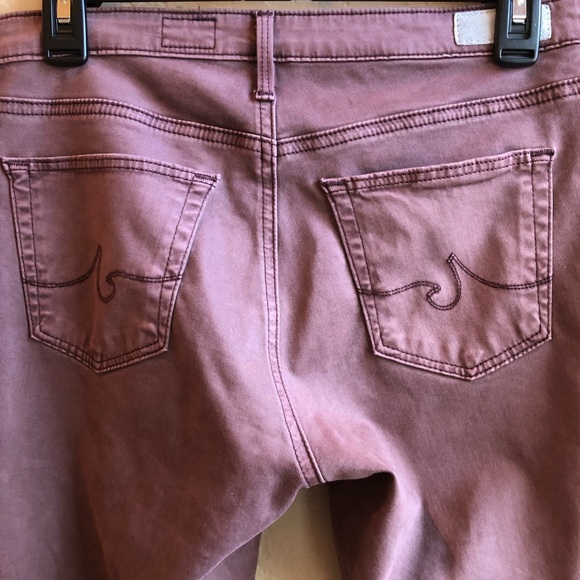 AG Adriano Goldschmied Faded Burgundy Super Skinny Leggings Jean - Picture 10 of 10